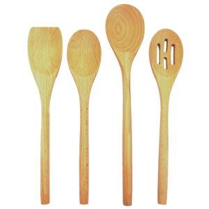 4PC Beech Wood Cooking Toolset