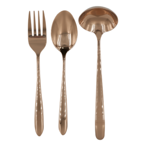 PVD Coated 3PC Serving Cutlery Rose Gold